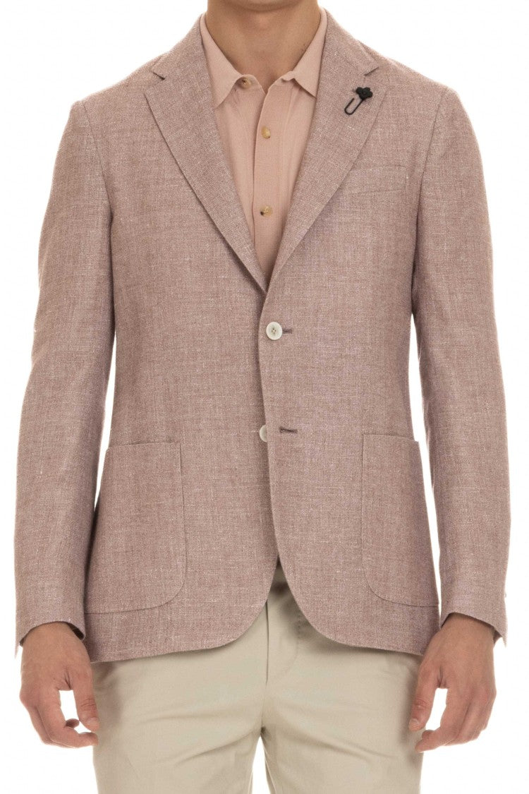 Lardini Textured Linen-Wool Jacket