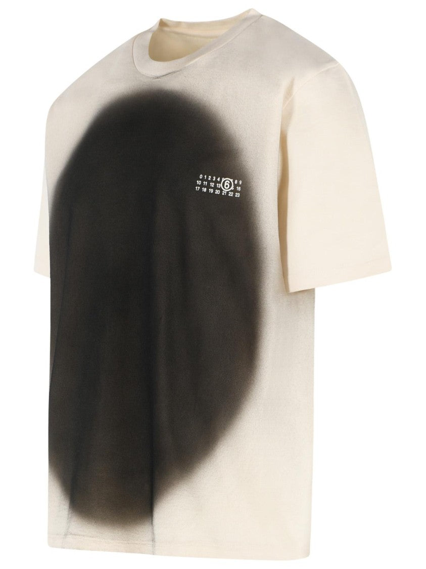 Mm6 By Maison Margiela Ivory White Cotton T-Shirt