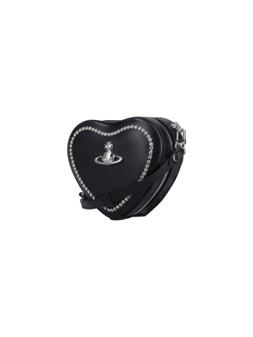 Vivienne Westwood Heart Bag With Strass – Black