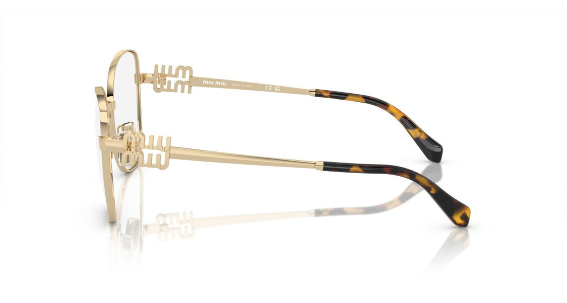 Miu Miu 0Mu 50Xv Oversized Gold Metal Frame Eyeglasses