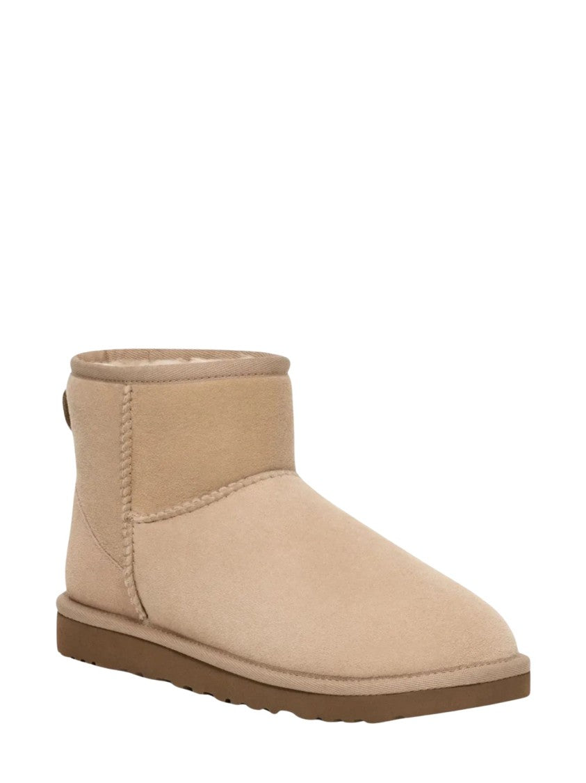 Ugg Beige Plush Lined Suede Ankle Boots