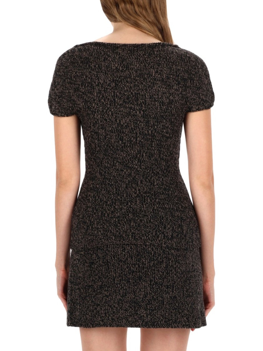 Our Legacy Textured Multicolored Knit Top In Superfine Wool