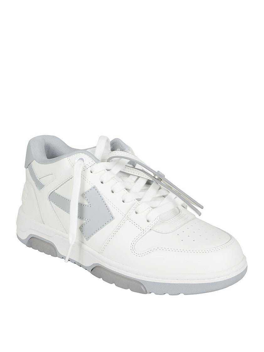 Off-White Low-Top Sneakers With Light Grey Accents
