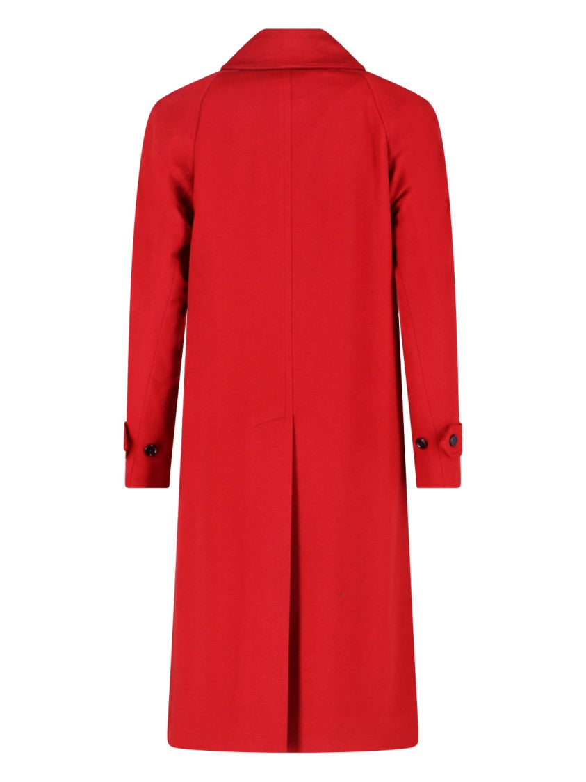 Lardini Red Cashmere Coat With Classic Collar