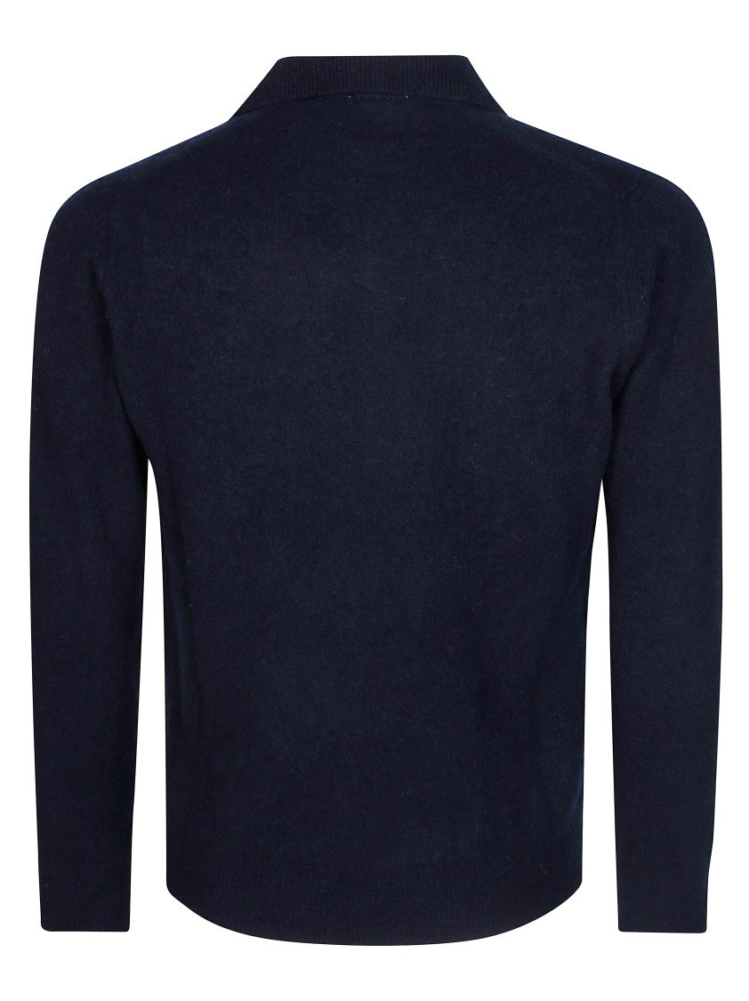 Altea Open Collar Cashmere Merino Knit Top