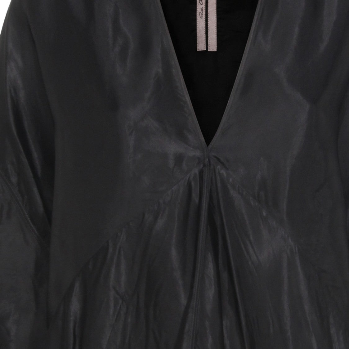 Rick Owens Loose-Fit Midi Dress With Deep V-Neckline