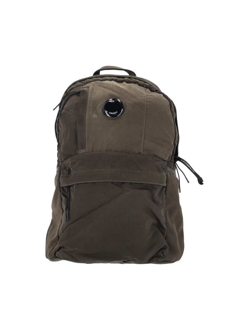 C.P. Company Green Nylon B Lens Multi-Compartment Bag