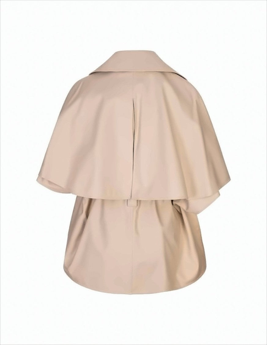 Max Mara Structured Cape-Style Jacket With Double-Breasted Front