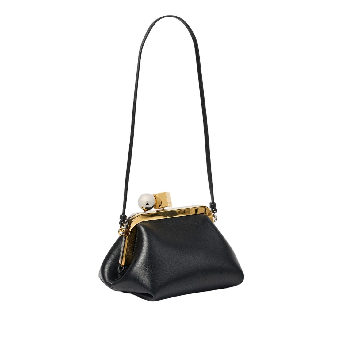 Jacquemus Nappa Leather Handbag With Contrasting Rond-Carré Closure