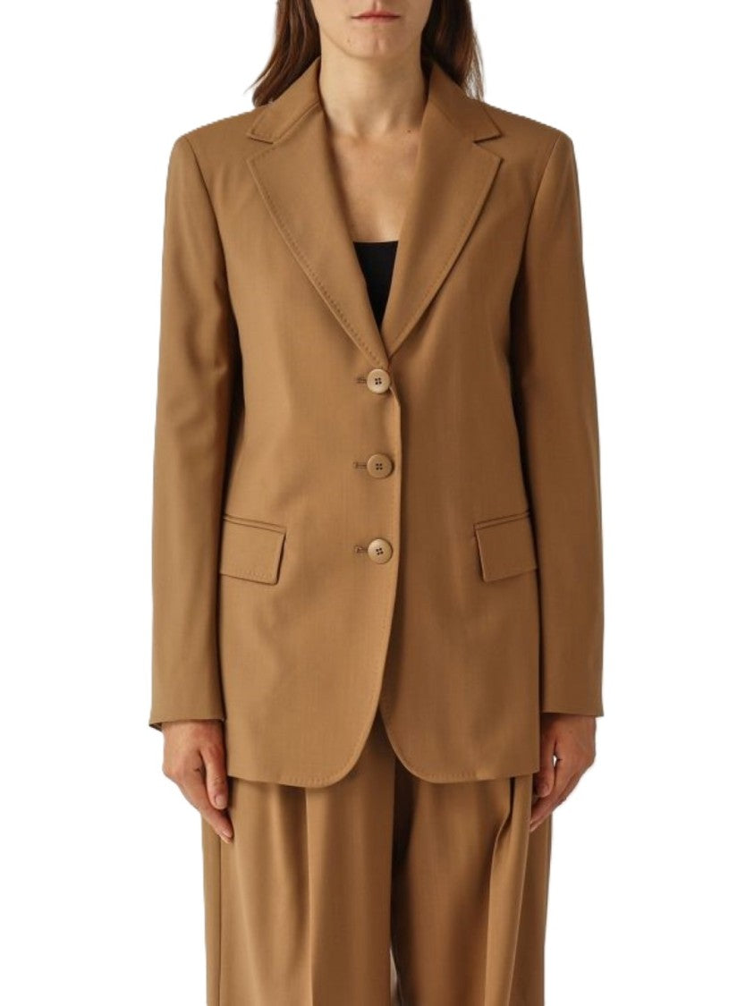 Max Mara Tailored Single-Breasted Jacket With Structured Shoulders