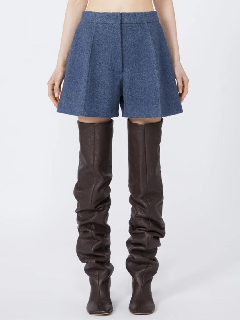 Sportmax Muted Blue Braies1234 Structured Tailored Shorts