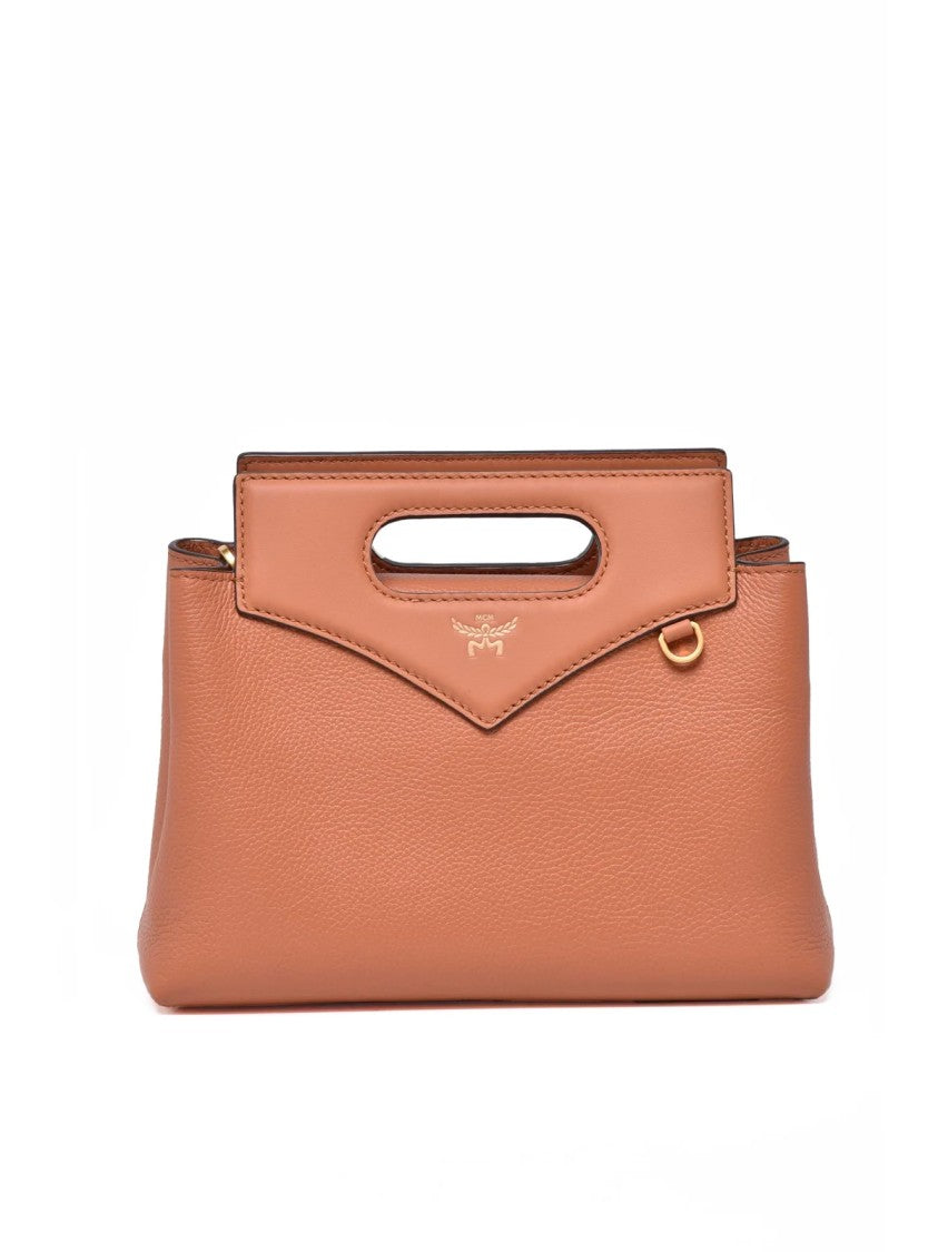 Mcm Leather Handles Shoulder Bag