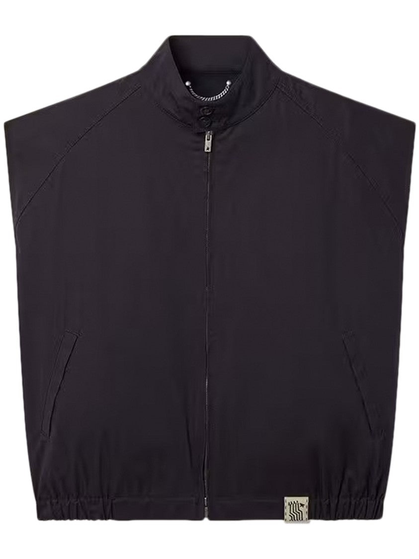 Golden Goose Boxy Silhouette Sleeveless Gilet With High Collar