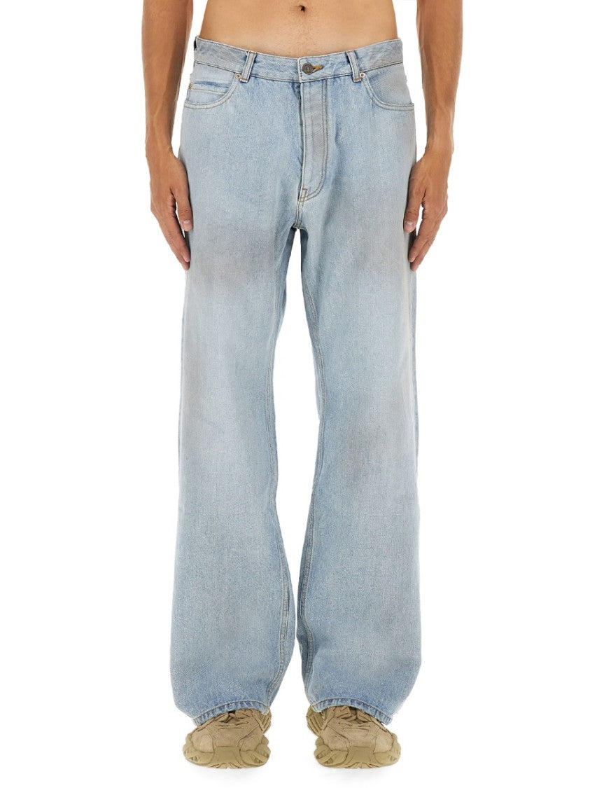 Balenciaga Deconstructed Loose-Fit Denim Jeans