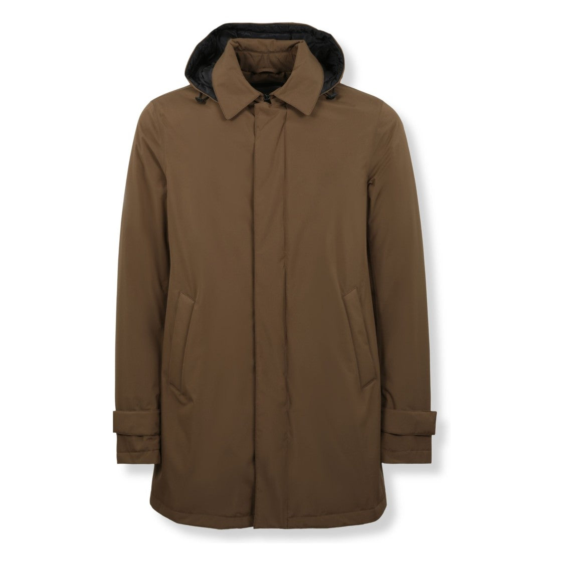 Herno Medium-Length Hooded Puffer Jacket With Streamlined Silhouette
