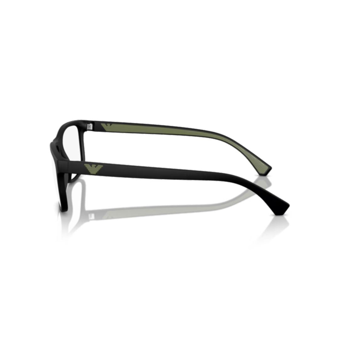 Emporio Armani 0Ea3147 Rectangular Eyeglasses With Matte Black Frame