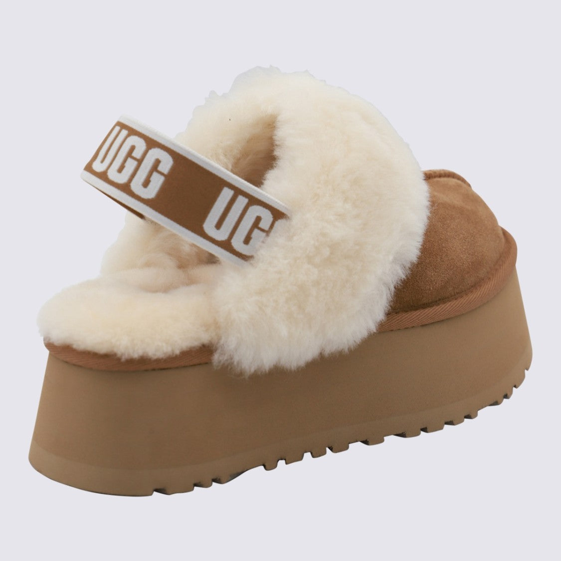 Ugg Brown Shearling Open-Back Flats