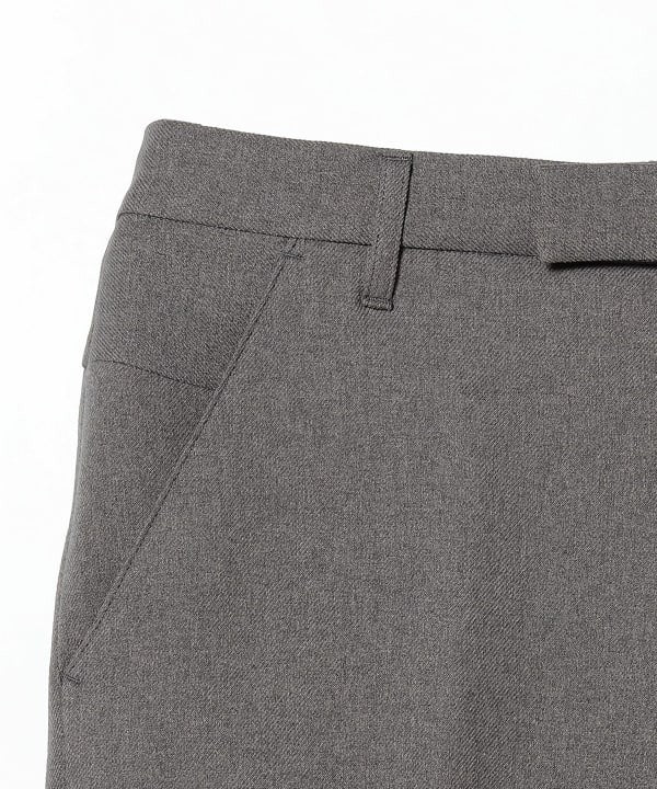 Beams Semi-Wide Grey Trousers With Straight Silhouette