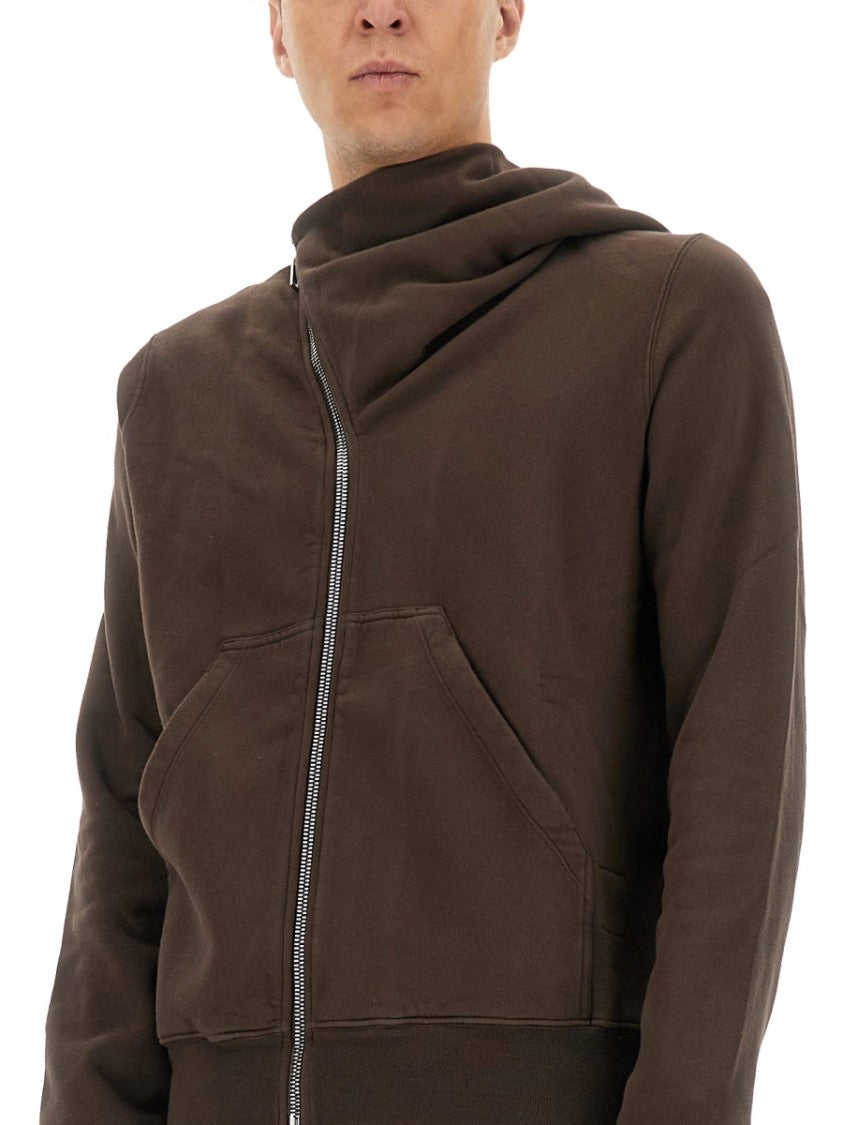 Drkshdw By Rick Owens Asymmetrical Zipper Sweatshirt