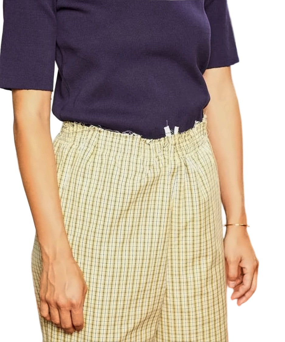 Camiel Fortgens Checkered Relaxed Fit Pants With Elastic Waistband