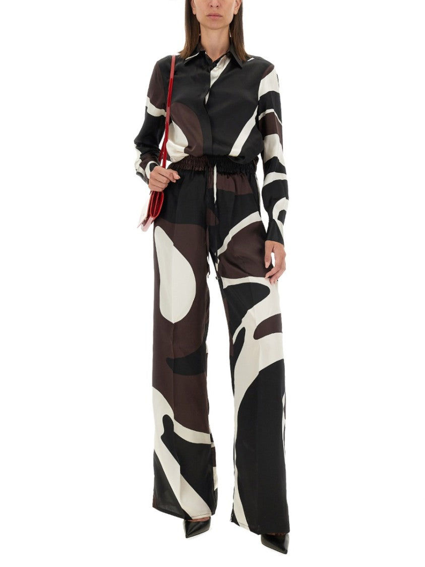 Kiton Abstract Pattern Silk Shirt