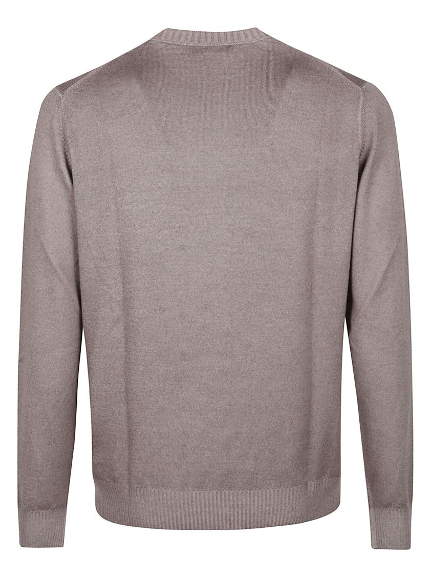 Fay Round Neck Fine Virgin Wool Sweater