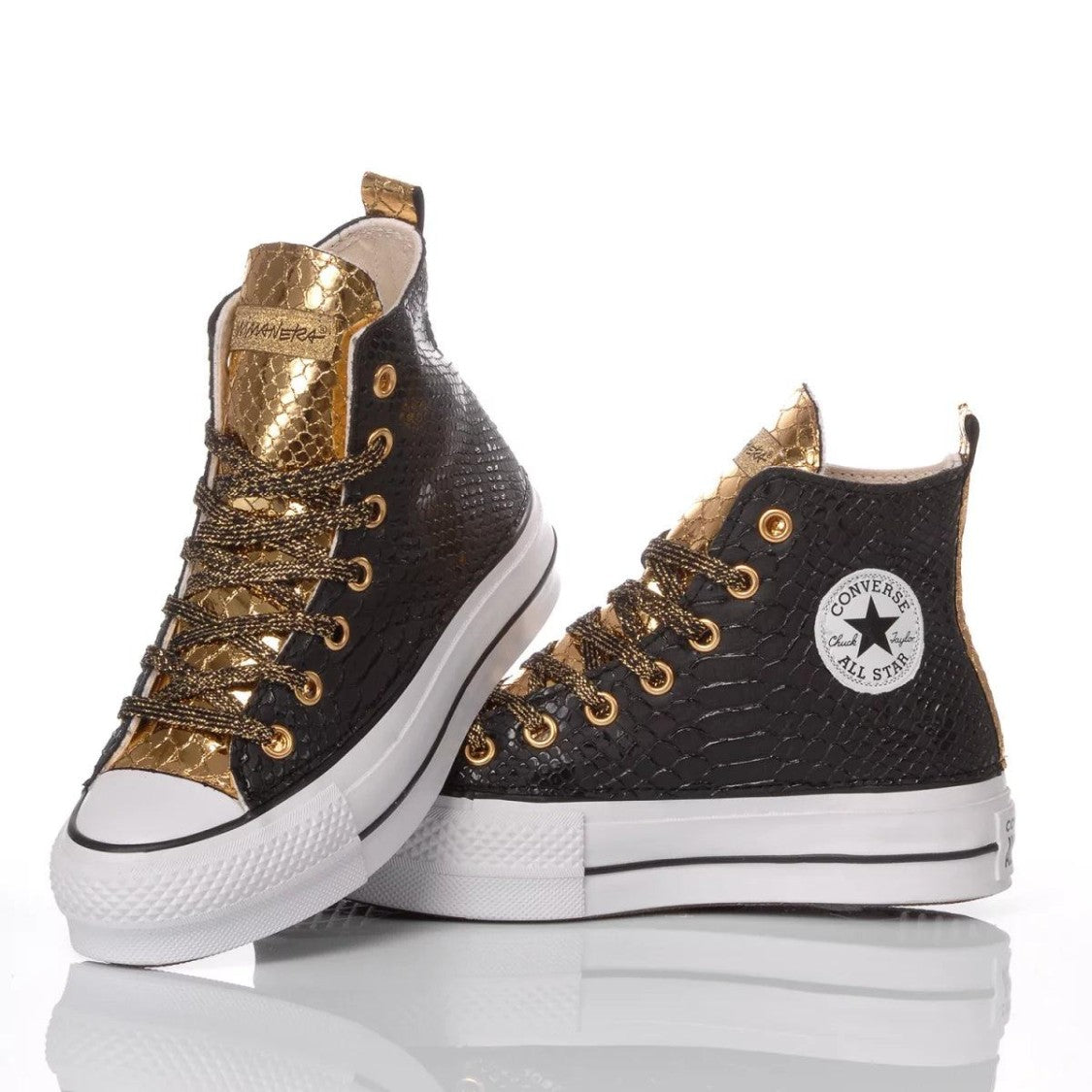Converse Platform Snake Black Gold