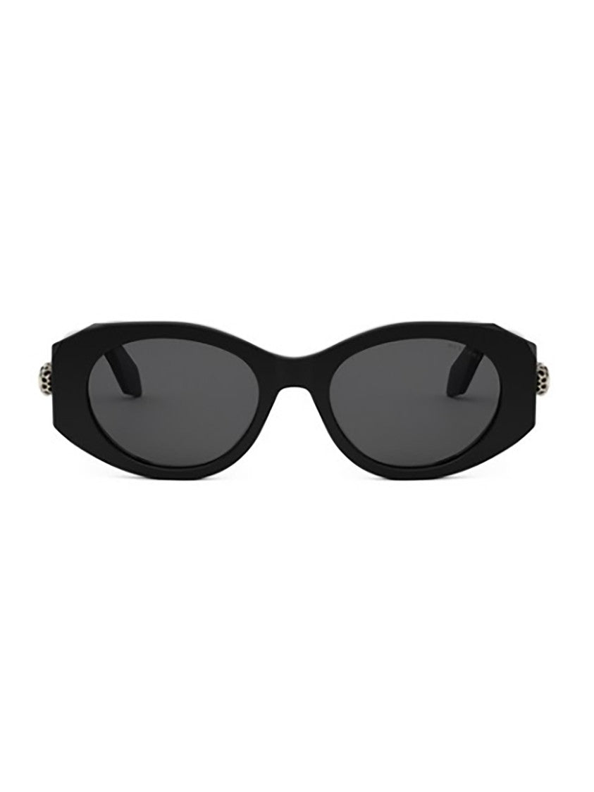 Bulgari Black Bv40007i Elongated Oval Sunglasses