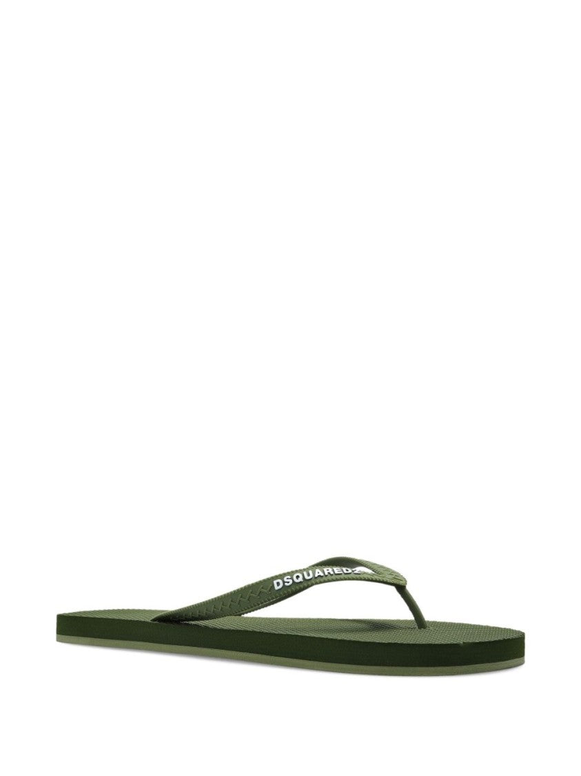Dsquared2 Green Thong Sandals