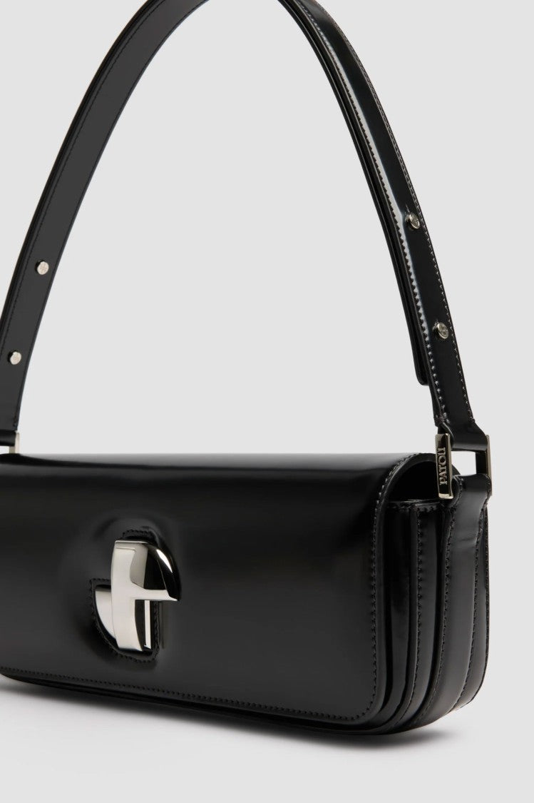 Patou Glossy Leather Day Bag