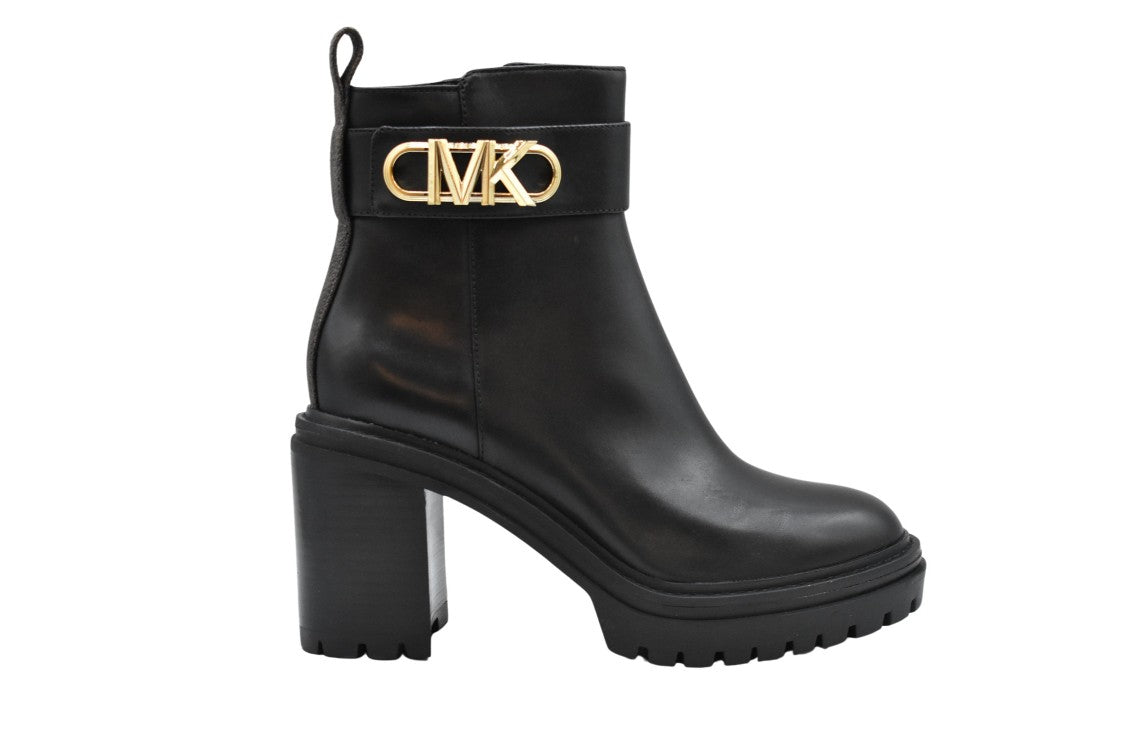 Michael Kors Flat Black Leather Ankle Boots