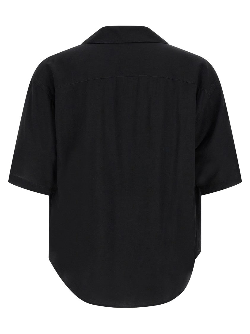 Ami Paris Fluid Viscose Shirt With Asymmetrical Hem