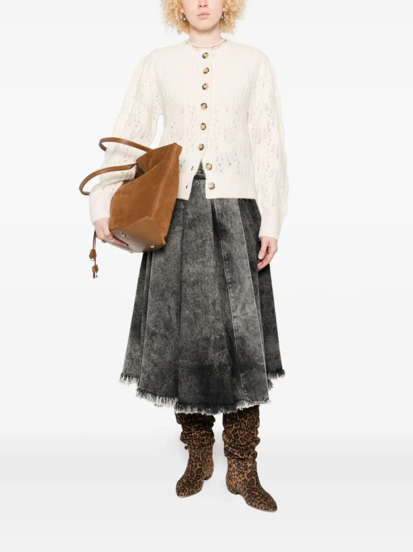 Isabel Marant Étoile Button-Front Open-Knit Cardigan