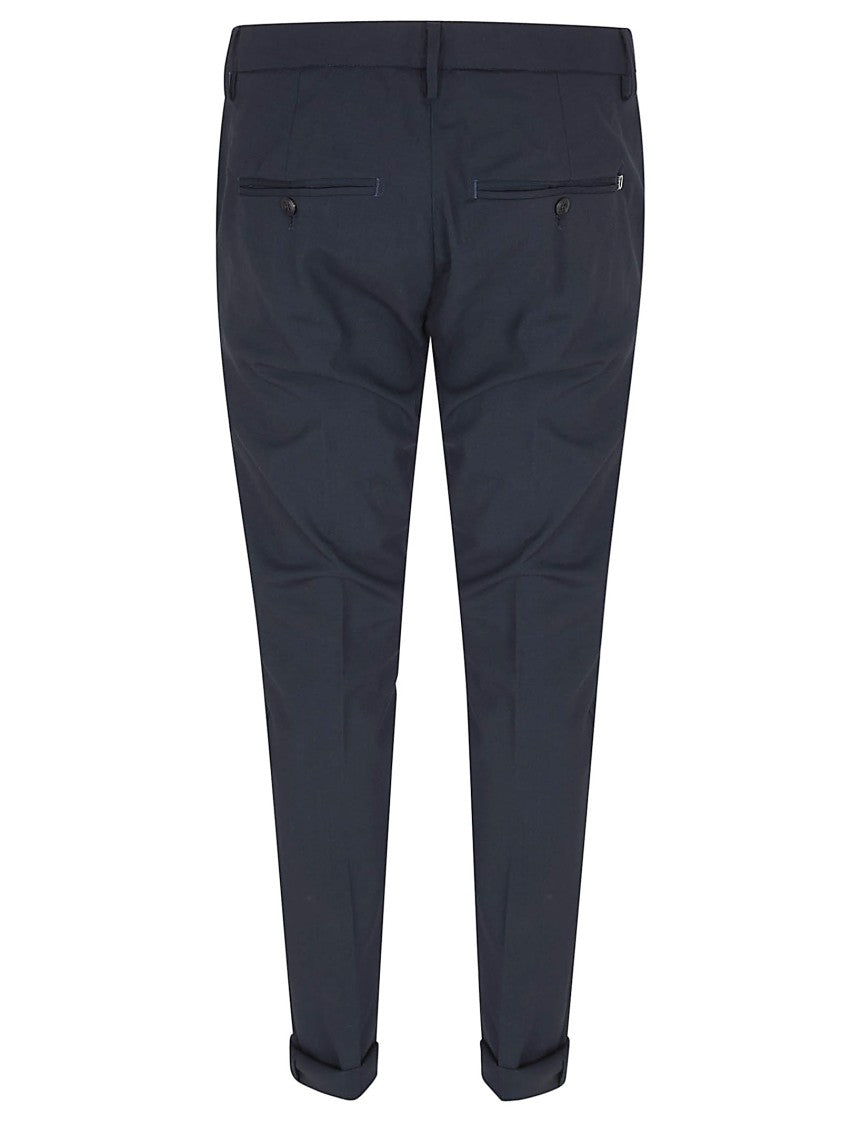 Dondup Gaubert Cotton Trousers With Low-Rise Waist And Tapered Leg