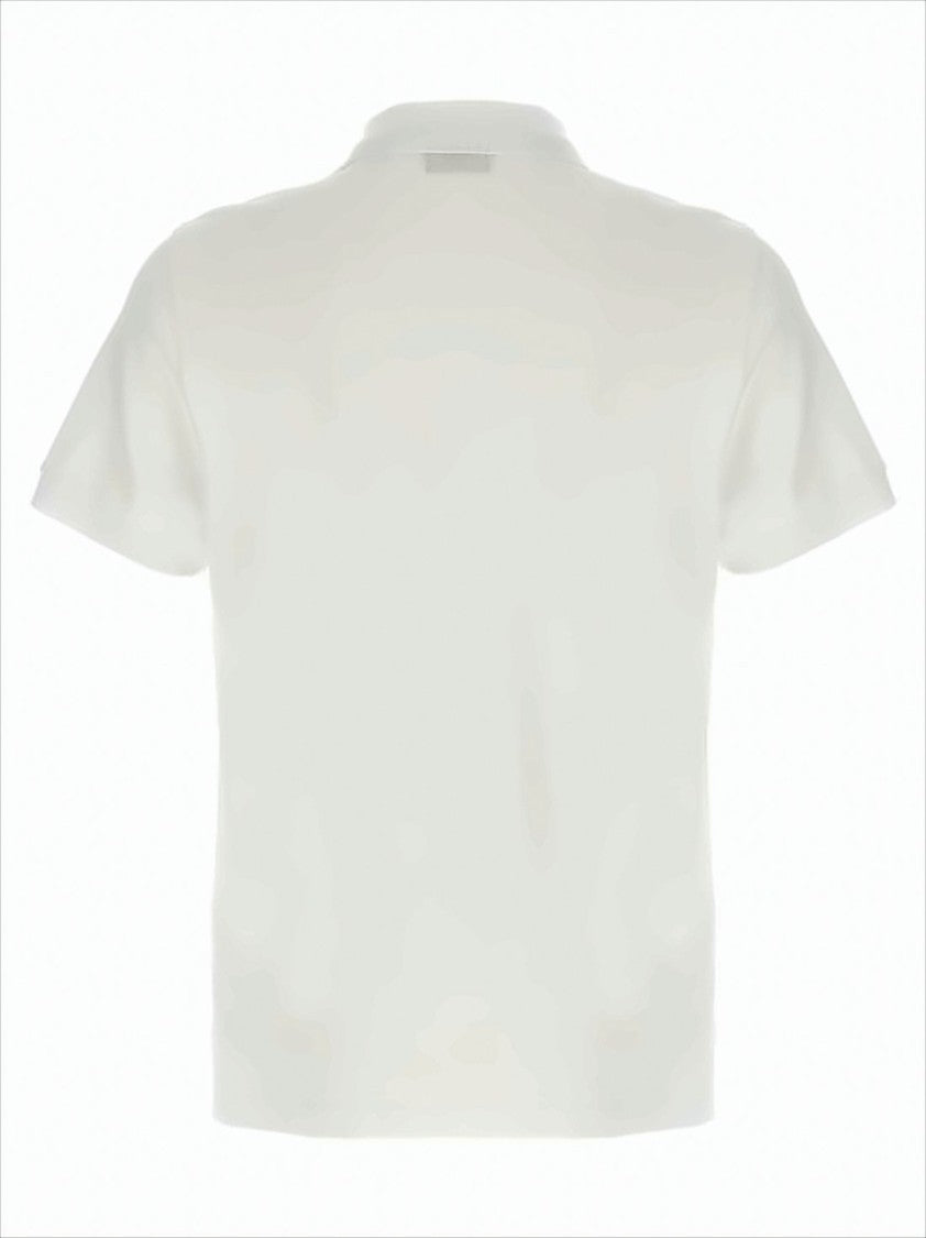 Fendi Classic Short-Sleeve Polo Shirt With Metallic Logo Emblem