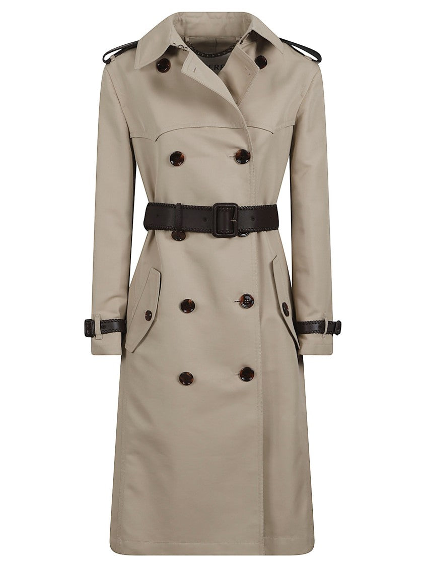 Burberry Double-Breasted Trench Coat With Wide Belt