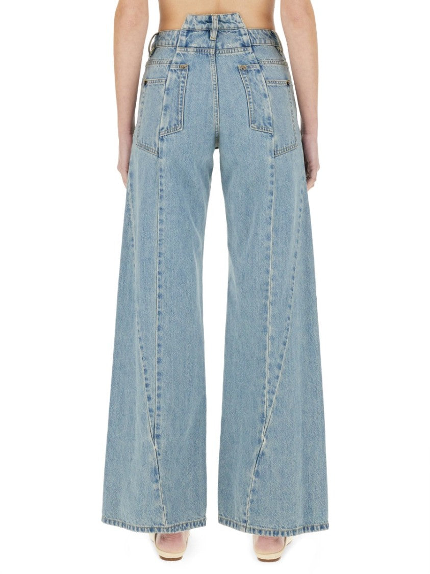 Maison Margiela Wide-Leg Denim Jeans With Unique Panel Effect