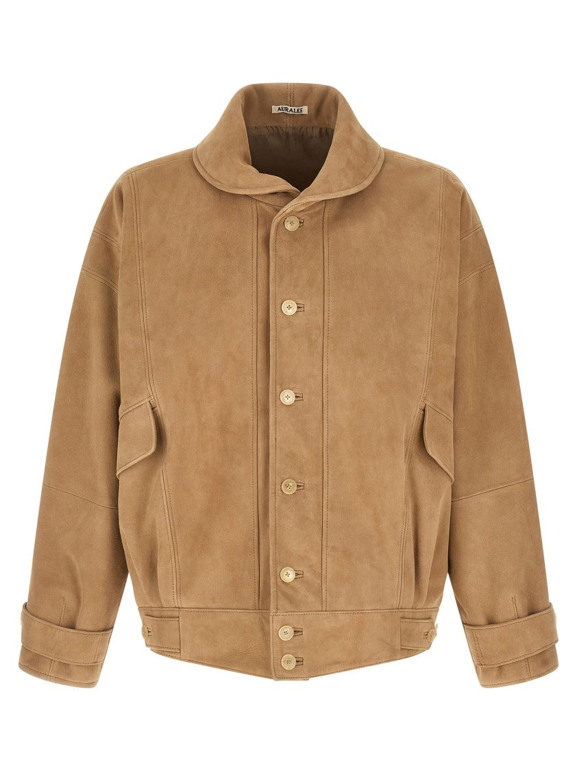 Auralee Full Grain Leather Blouson