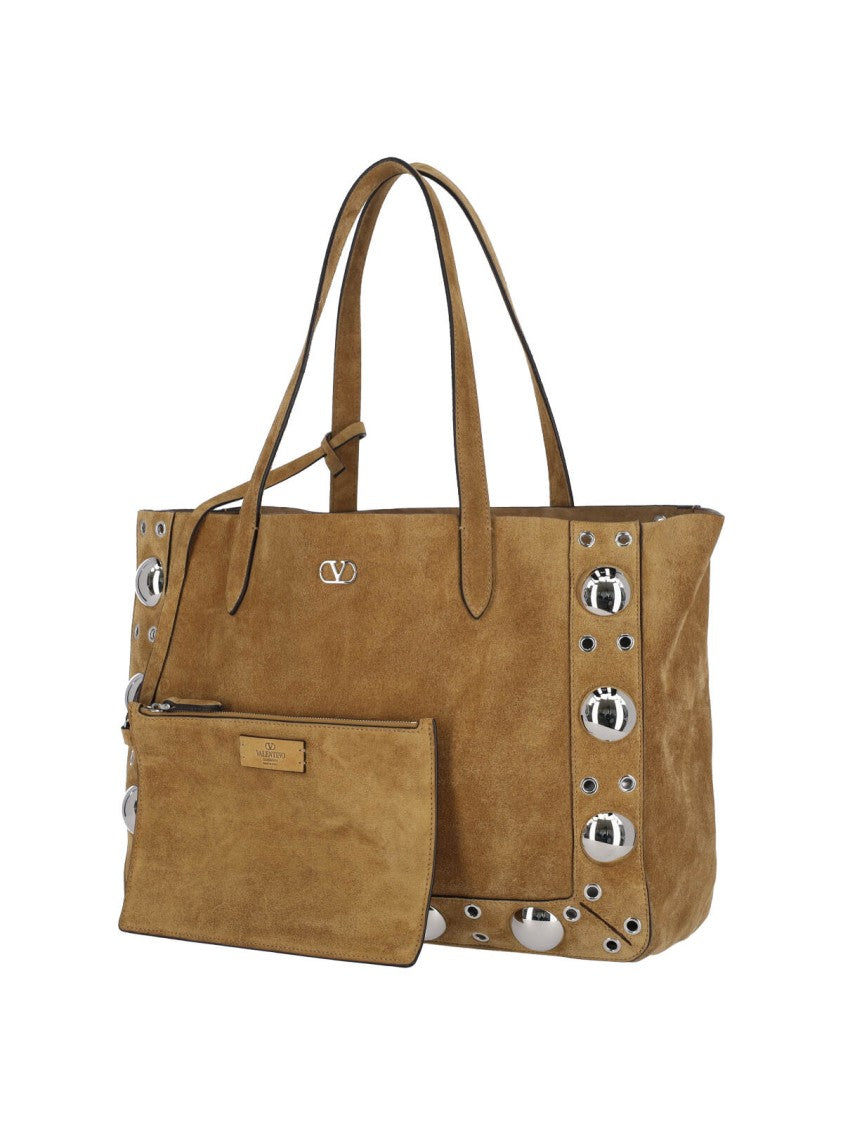 Valentino Garavani Nellcôte Tote Bag Medium – Dark Brown