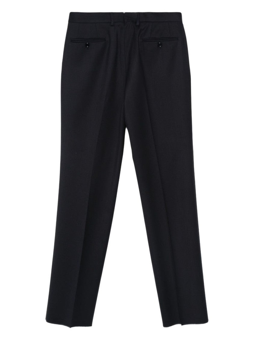 Lardini Tailored Dark Blue Wool Trousers