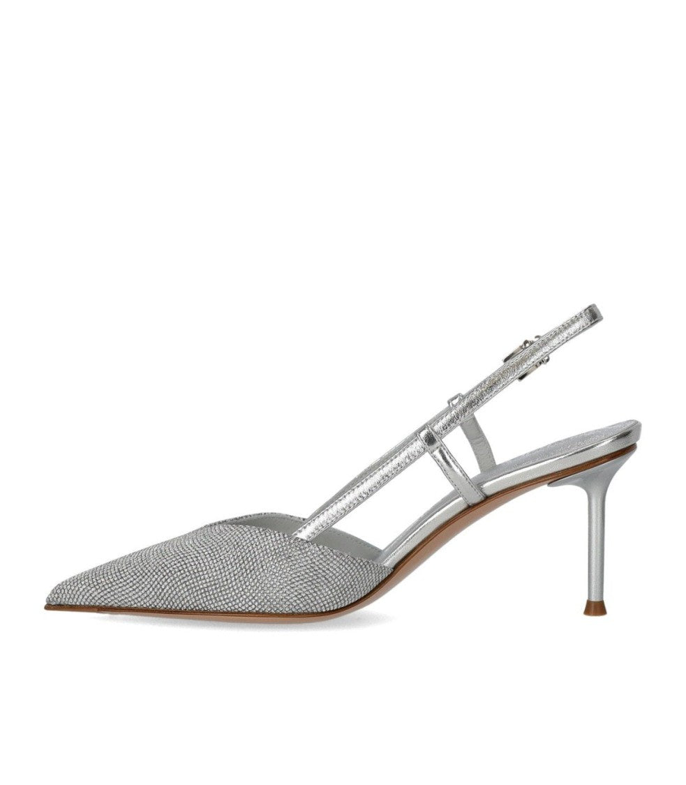 Sergio Levantesi Giulia Silver Slingback Pump