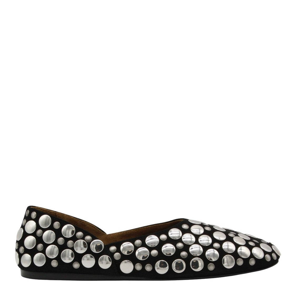 Khaite Studded Pointed Toe Flats With Refined Silhouette