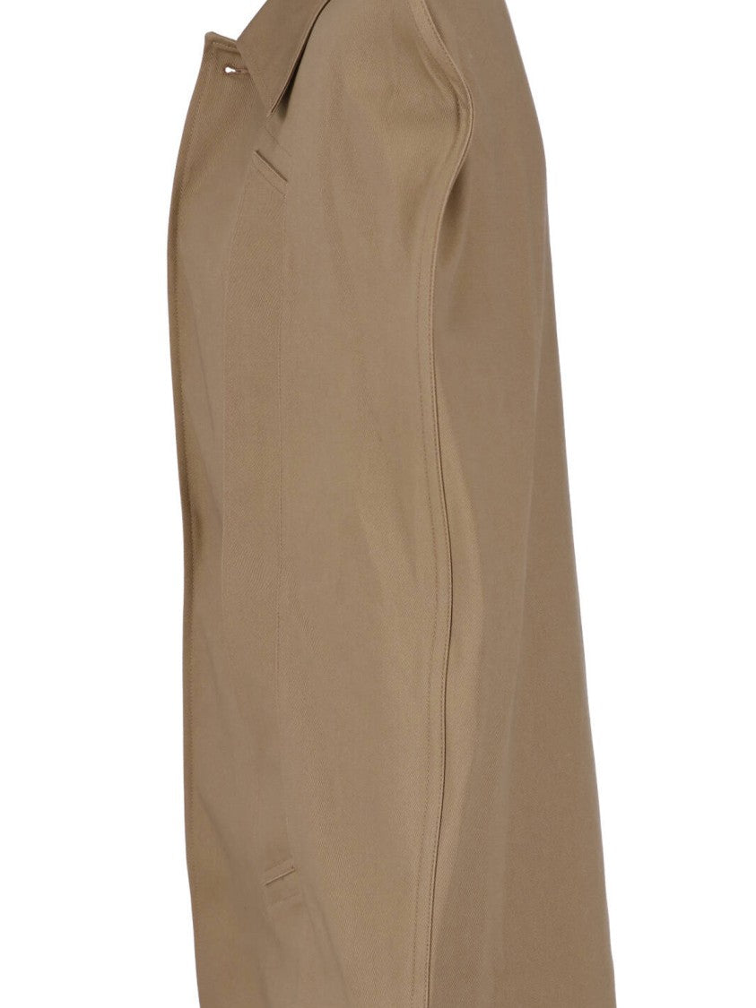 Mm6 By Maison Margiela Boxy Beige Jacket With Padded Shoulders