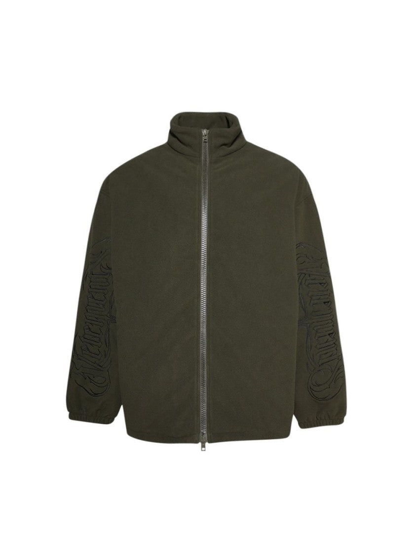 Vetements Embroidered Logo Fleece Jacket