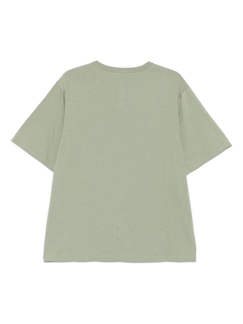 Rick Owens Light Green Crew Neck T-Shirt With Short Sleeves