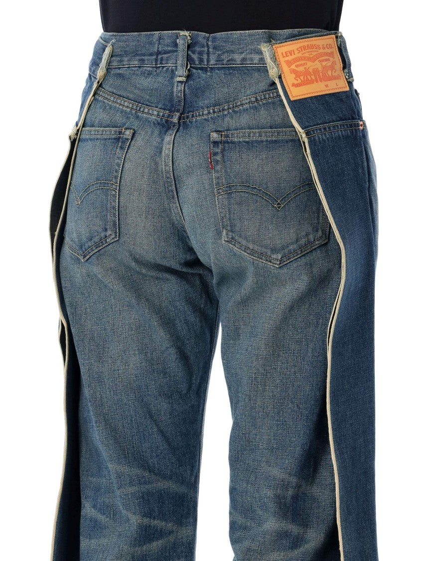 Junya Watanabe Deconstructed Wide-Leg Denim Trousers