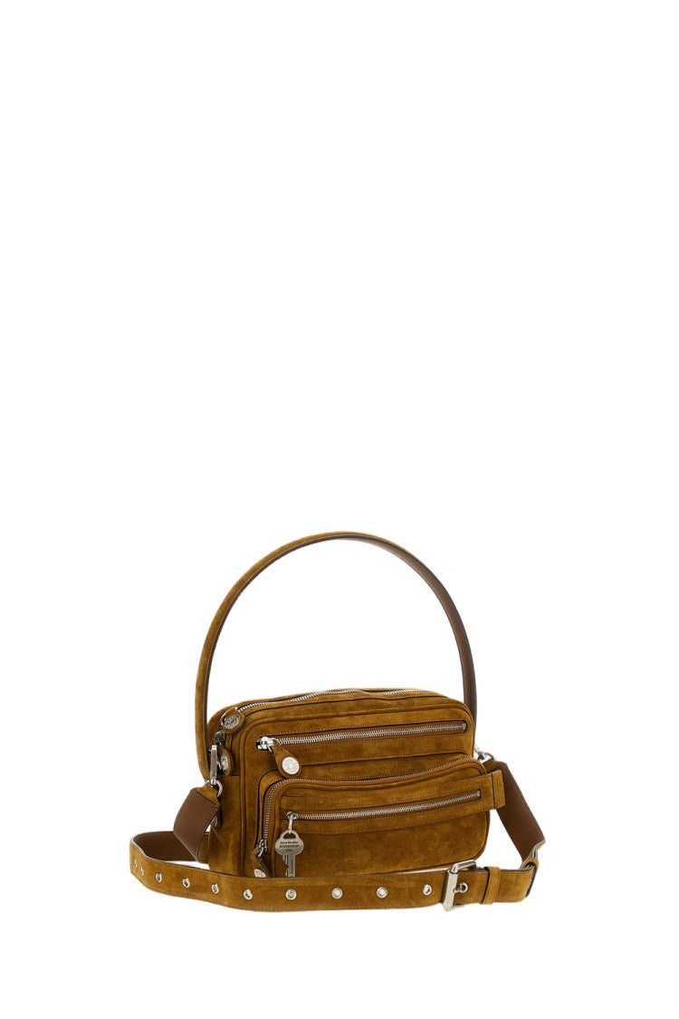 Acne Studios Rectangular Brown Suede Handbag