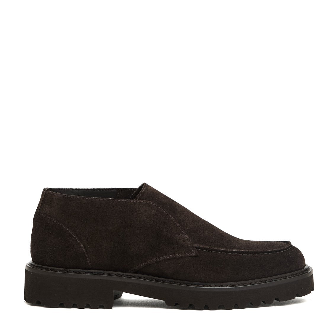 Doucal's Slip-On Suede Shoes With Chunky Rubber Sole