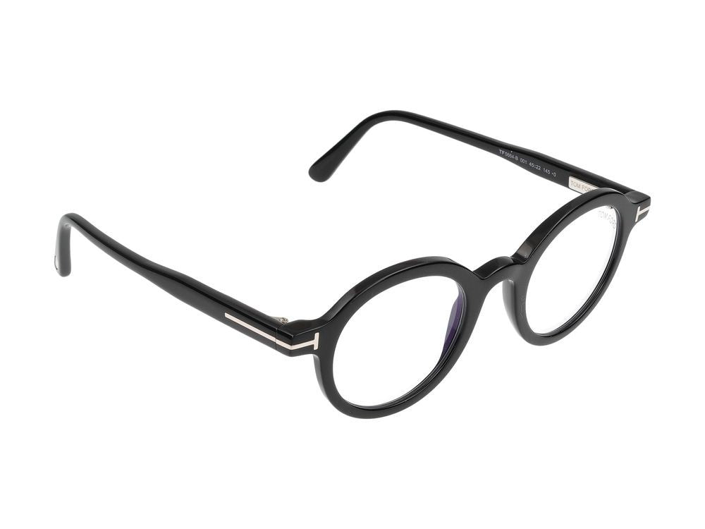 Tom Ford Black Round Frame Eyeglasses