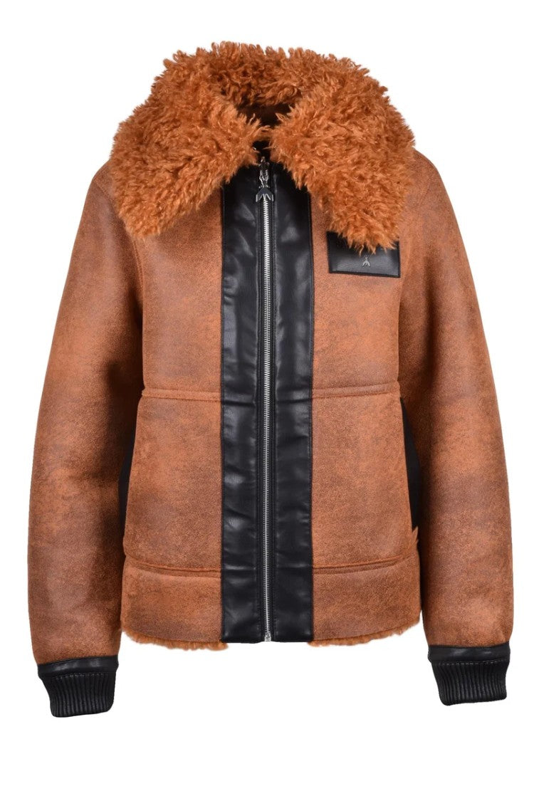 Patrizia Pepe Teddy Jacket - Brown/Black